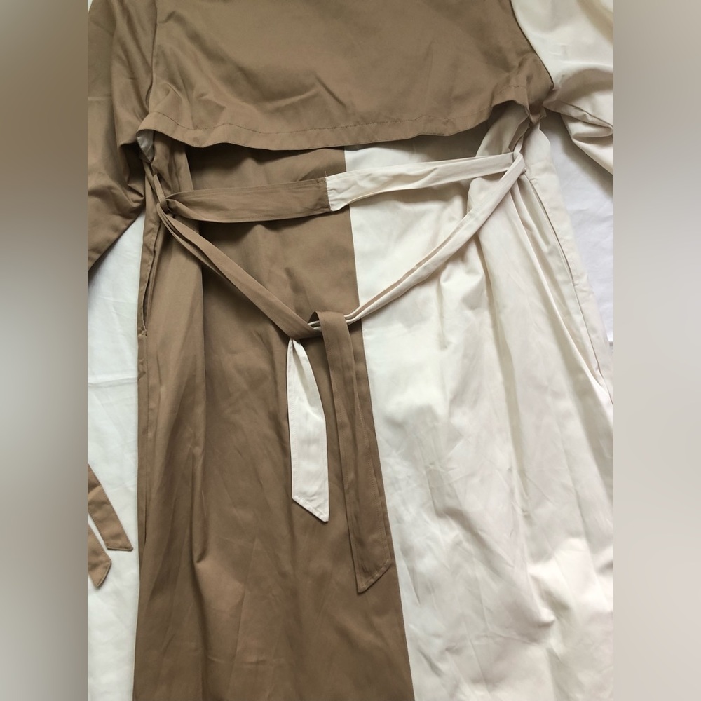 AKIRA TWO TONE FALL SEASON TRENCH COAT SIZE: XL - Picture 4 of 12